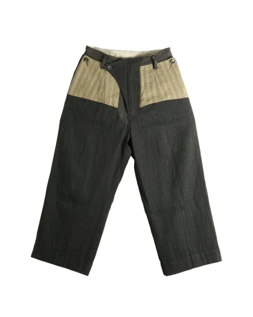 Ziggy Chen Gray Pinstriped Panelled Trousers for men