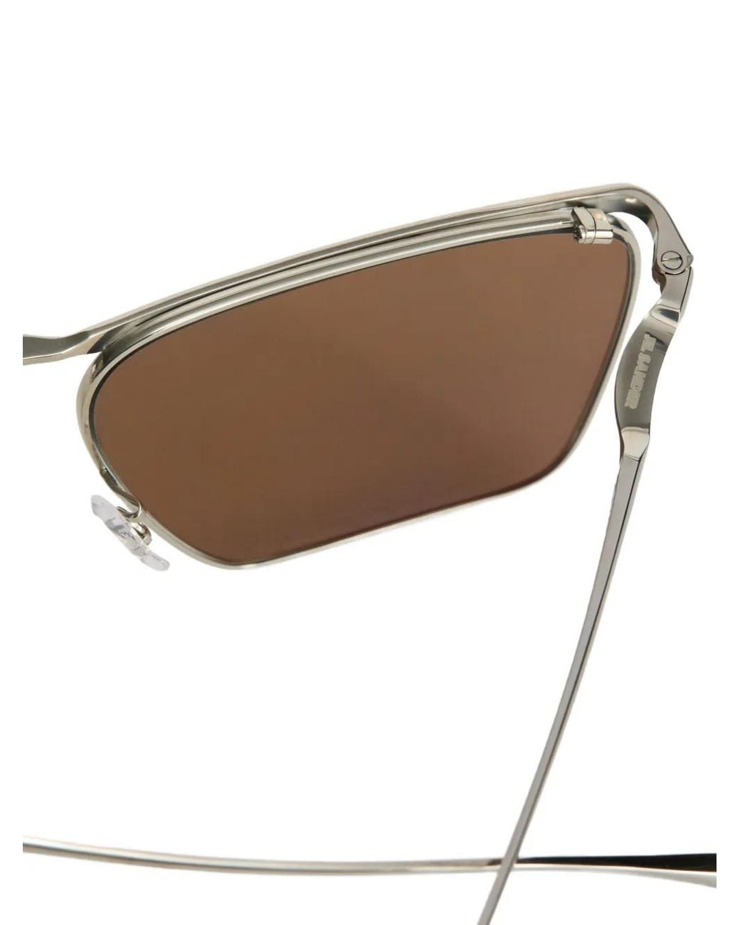 Jil Sander Gray Wireframe Sonnenbrille