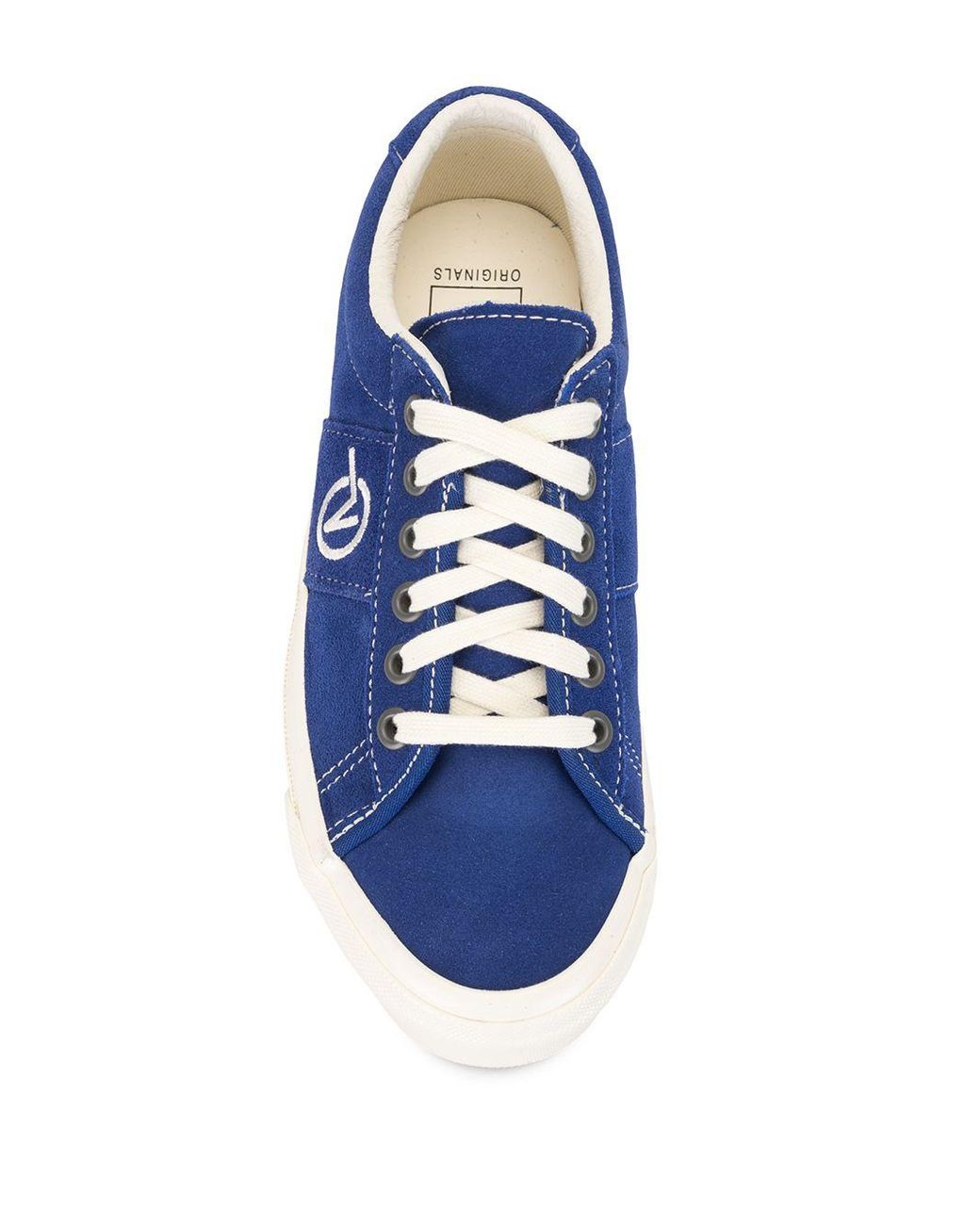 Vans Leather Thick Sole Sneakers in Blue for Men | Lyst