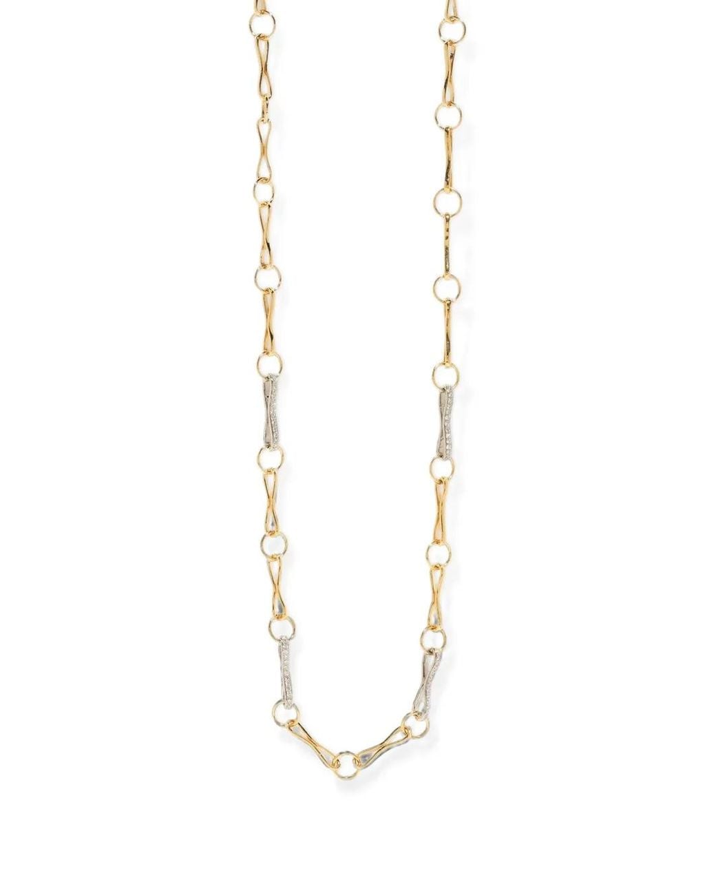 Azlee White Circle-Link Diamond Necklace