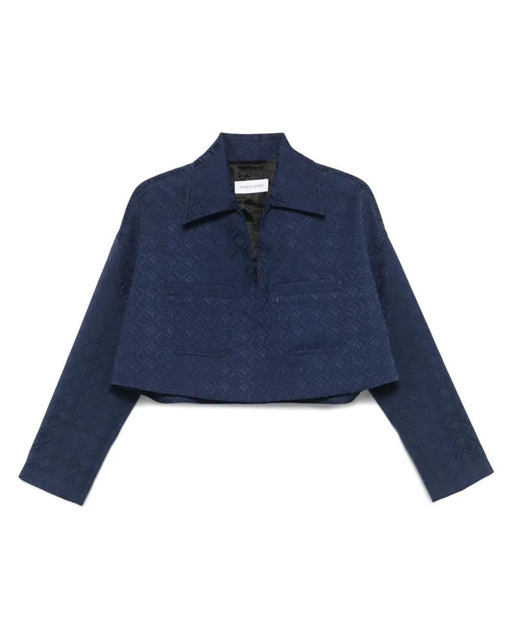 MARINE SERRE Blue Moon Diamond Jacquard Vareuse