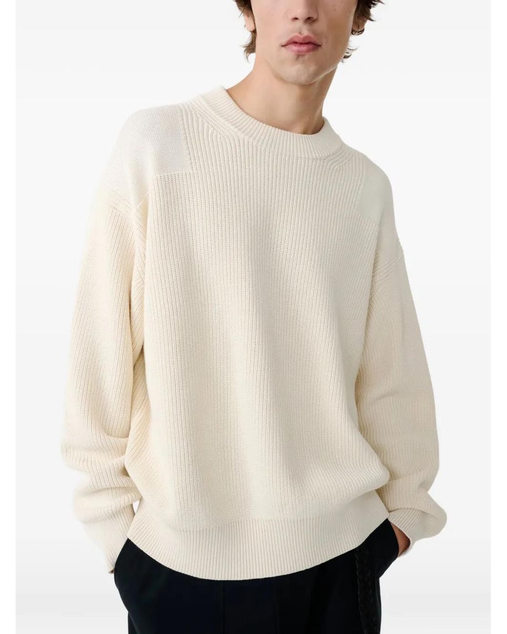 Studio Nicholson White Combo Knitted Sweater for men