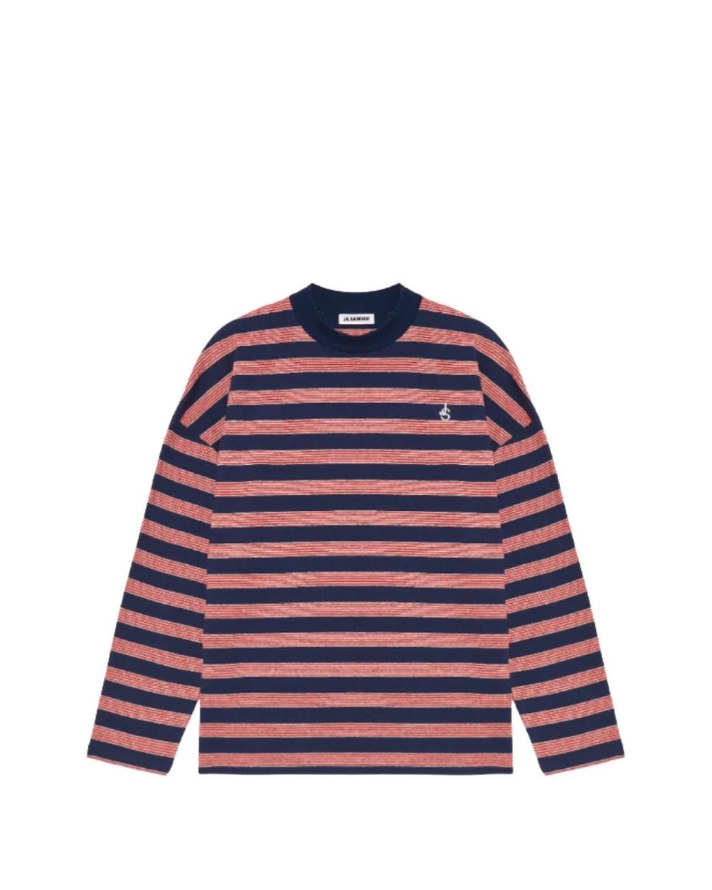 Jil Sander Purple Striped Long-Sleeve T-Shirt for men