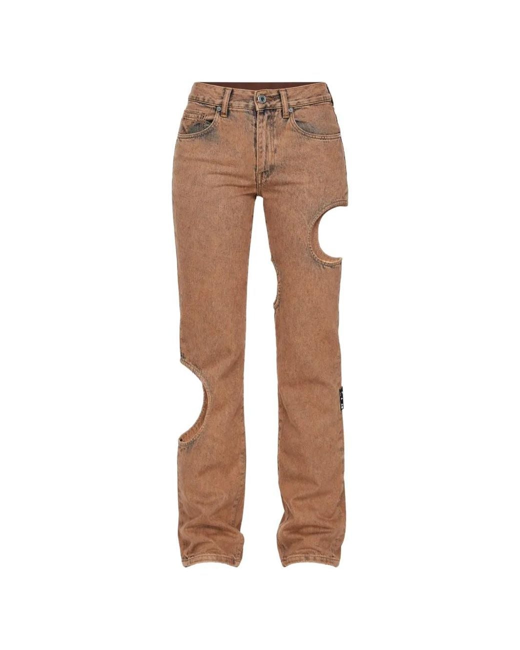Off-White c/o Virgil Abloh Natural Jean À Découpes
