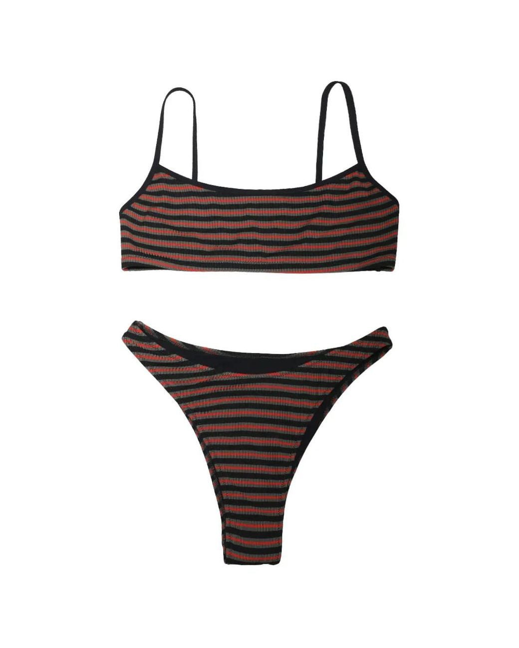 Lido Brown Undici Striped Bikini