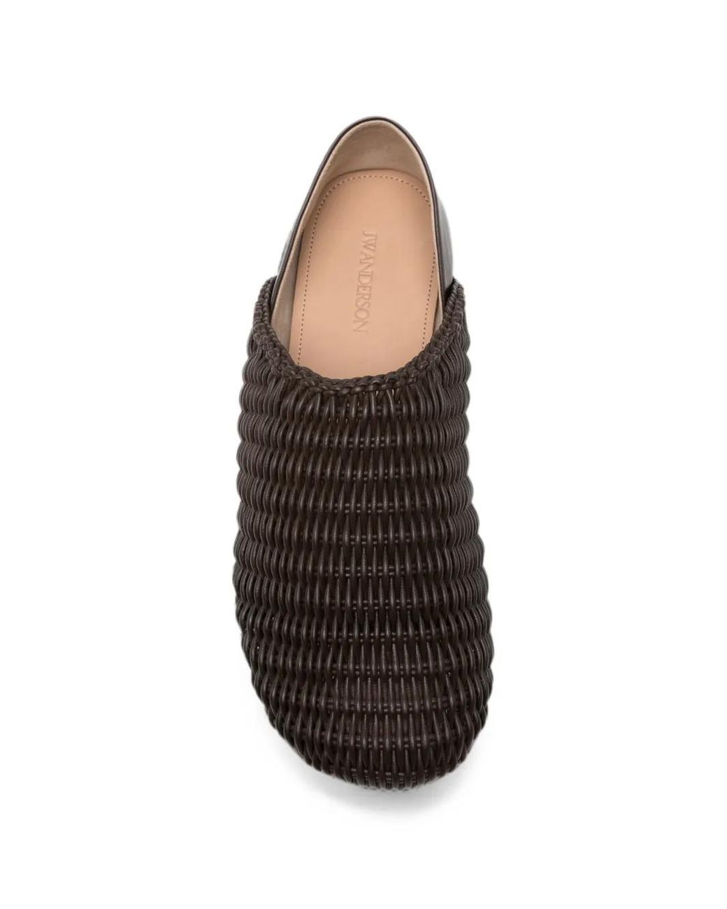J.W. Anderson Black Woven-Leather Mules for men