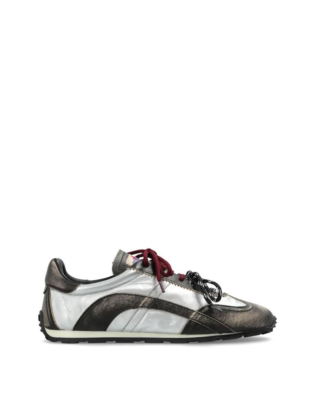 DSquared² White Dc-642 Metallic-Effect Panelled Sneakers for men