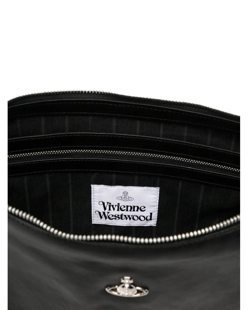 Vivienne Westwood Black Emma Orb-Plaque Shoulder Bag