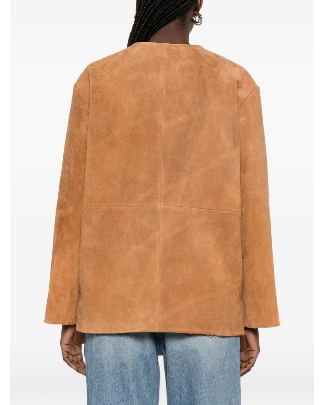 Rohe Brown Jacke mit Mandarinkragen