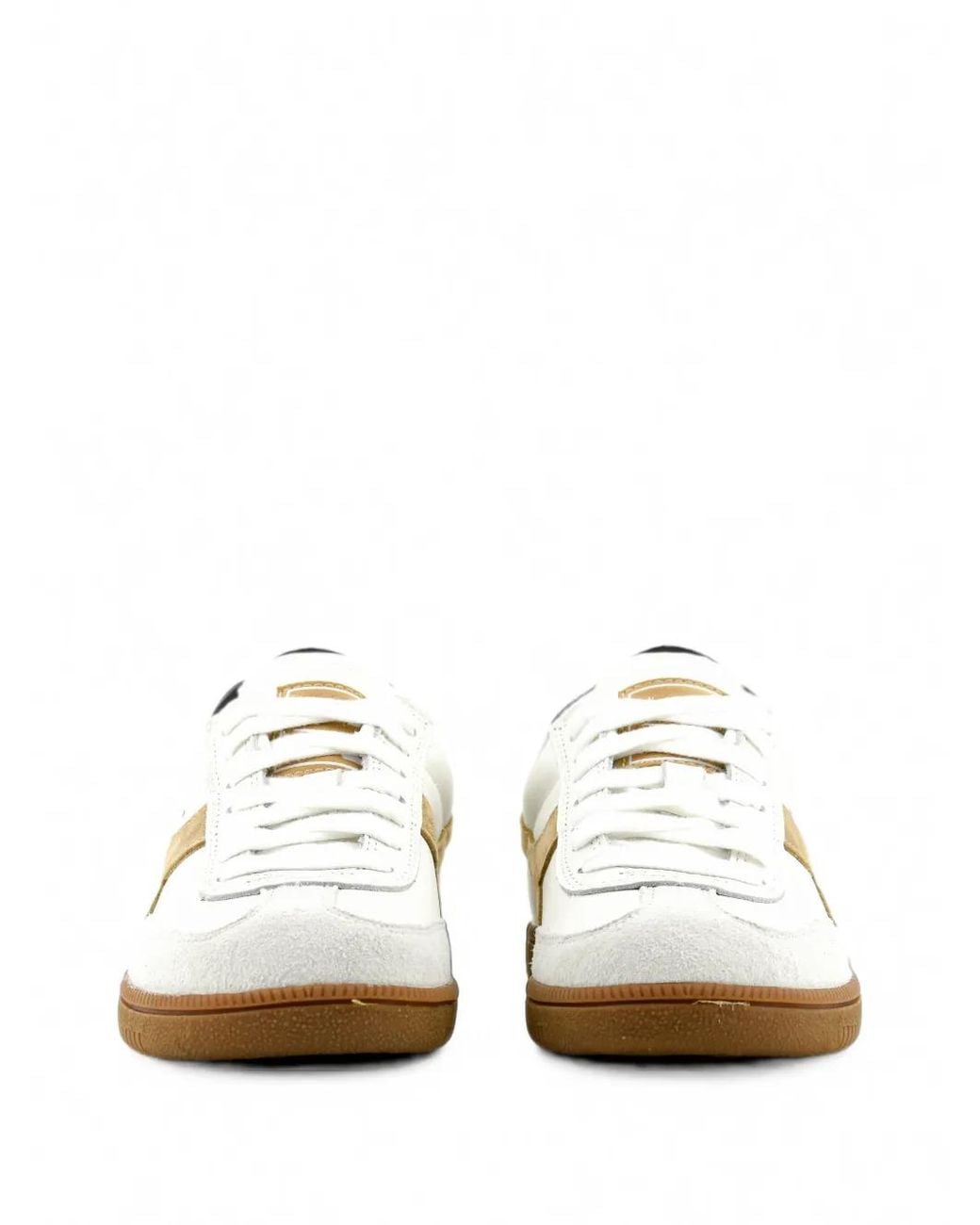 Diadora White Metallic-Effect Suede-Trim Sneakers