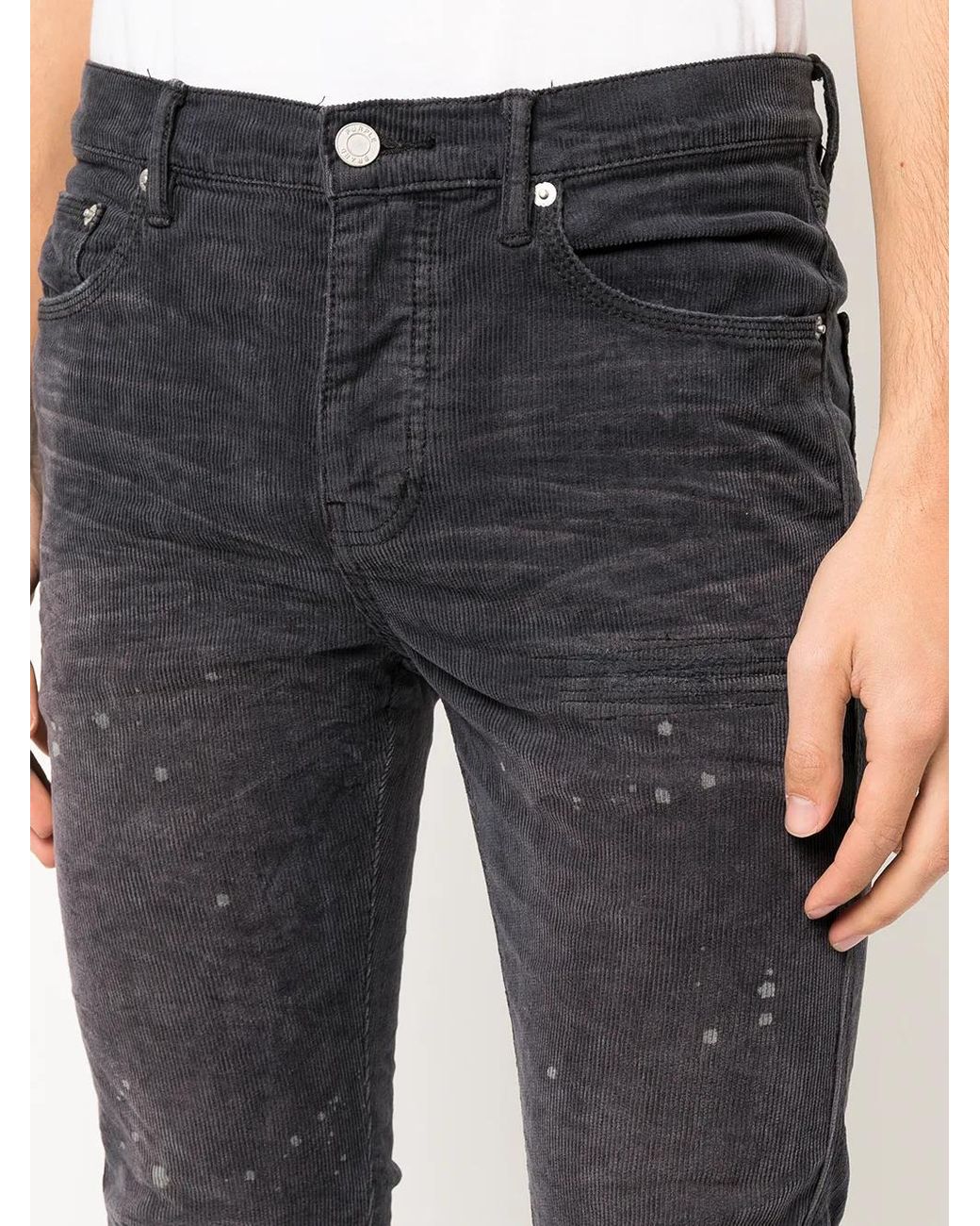 Purple Brand Blue Low-Rise Skinny Jeans for men