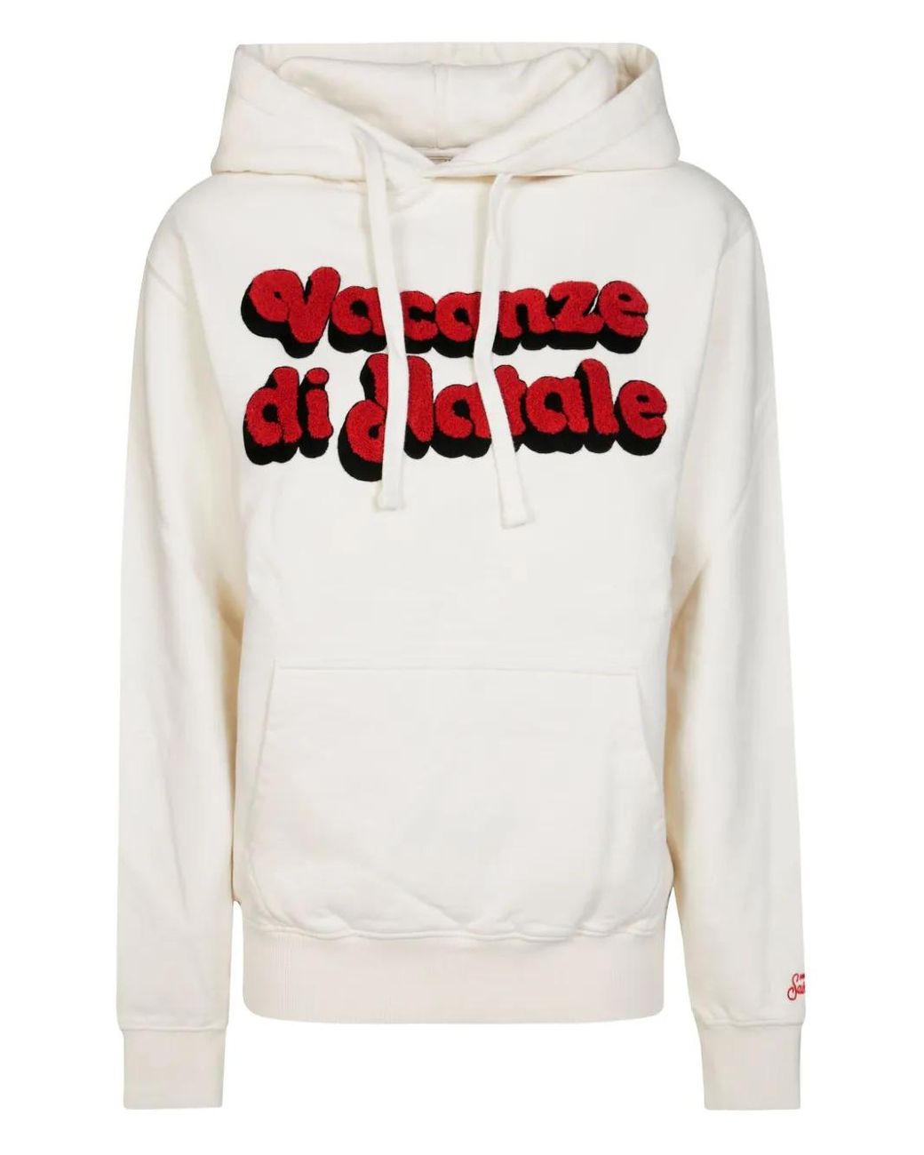 Mc2 Saint Barth White Tribeca Appliqué Hoodie for men