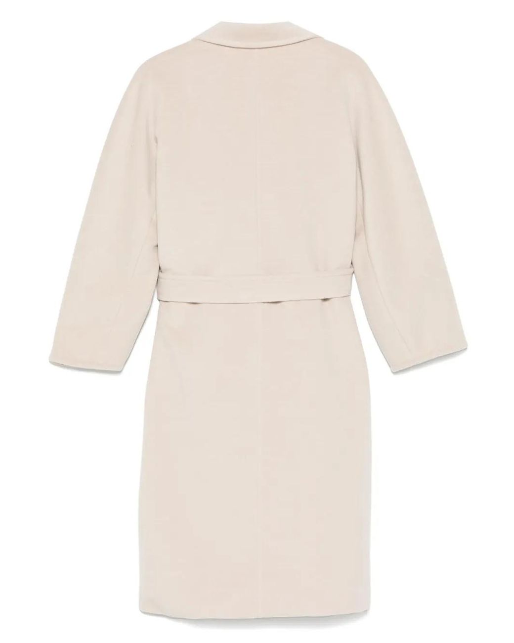 Max Mara Natural Wool Double-Breasted Coat