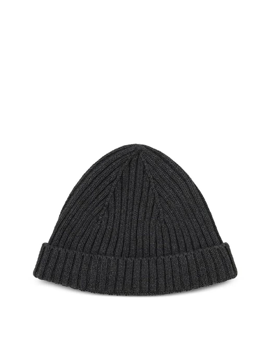 Carrera Black Oria Ribbed Beanie Hat for men