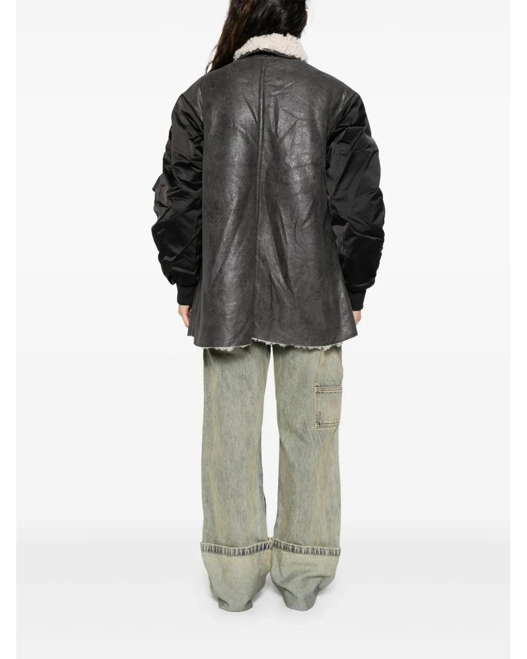 Isabel Marant Gray Metallic-Effect Bomber Jacket