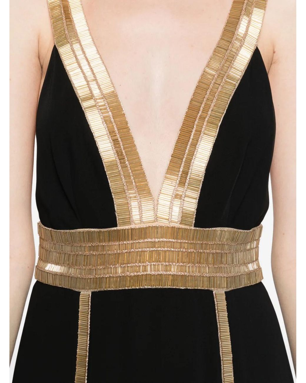 Costarellos Black Embellished Maxi Dress