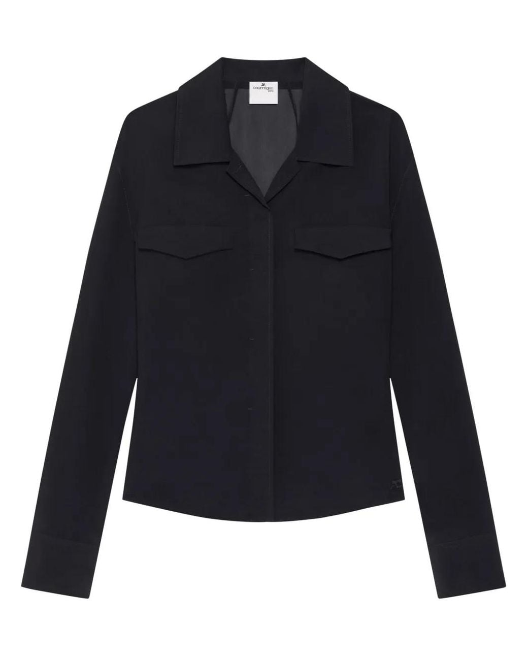 Courreges Blue Long-Sleeved Top