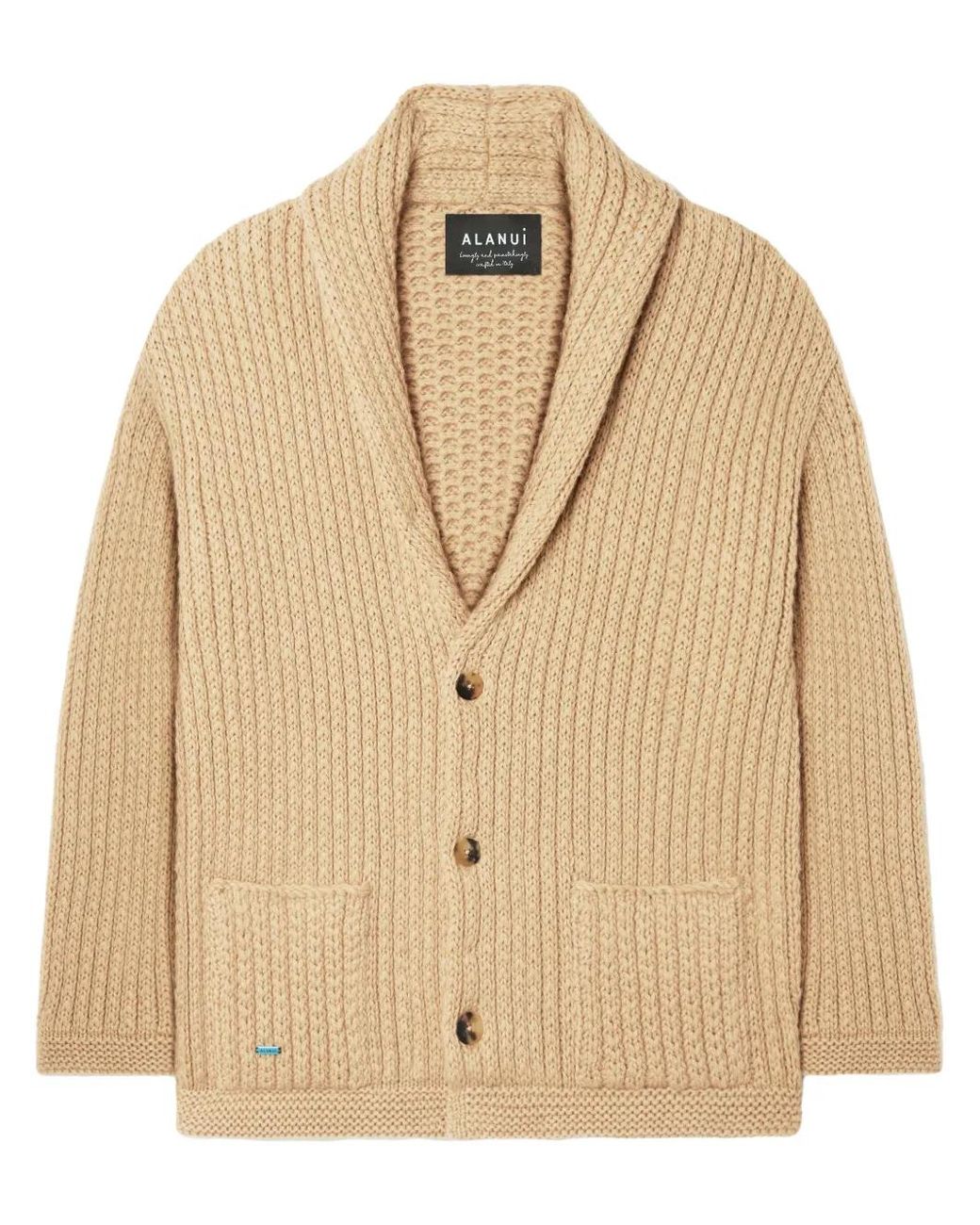 Alanui Natural Cardigan Cashmere, Cotton for men
