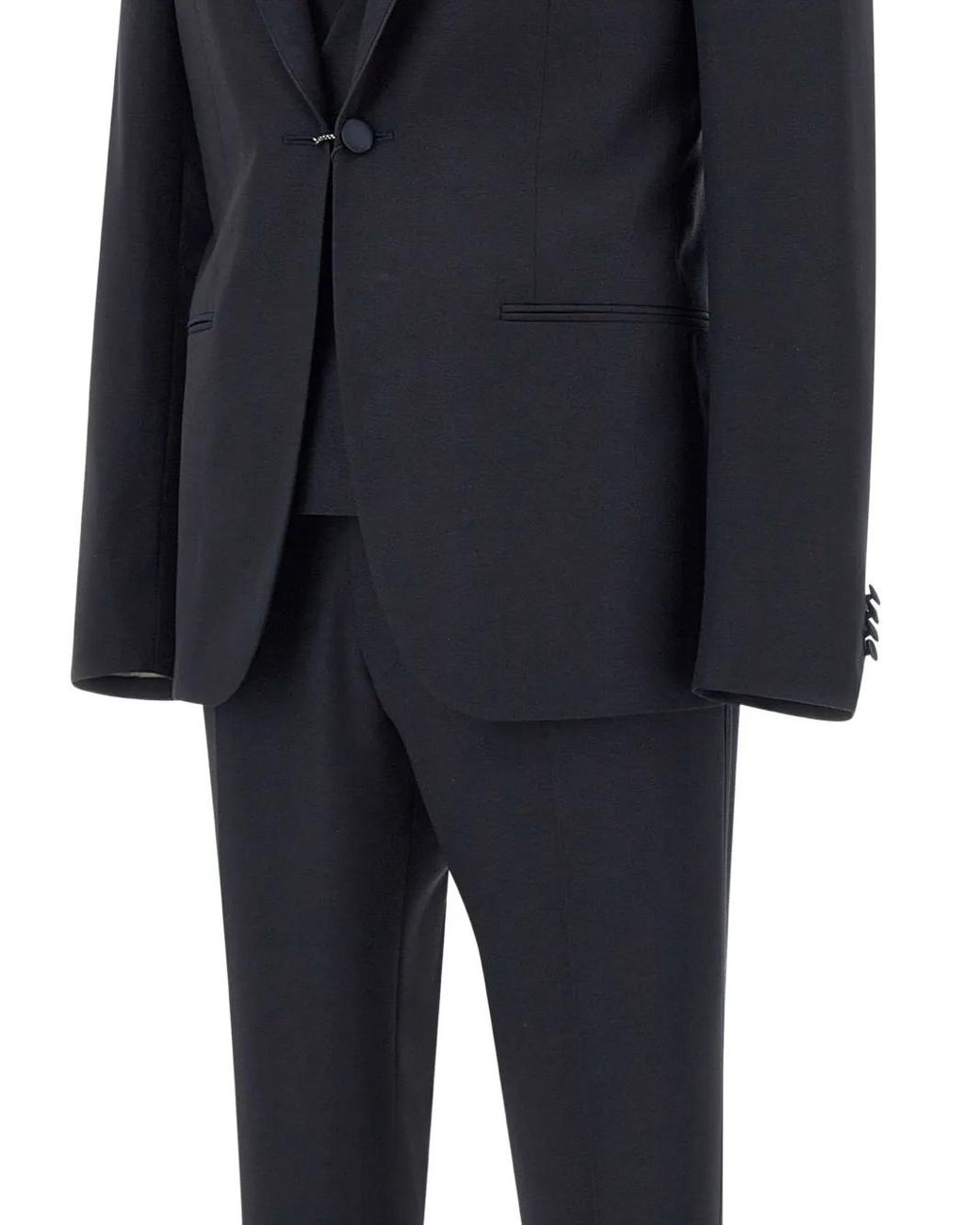 Corneliani Black Wool Suit for men