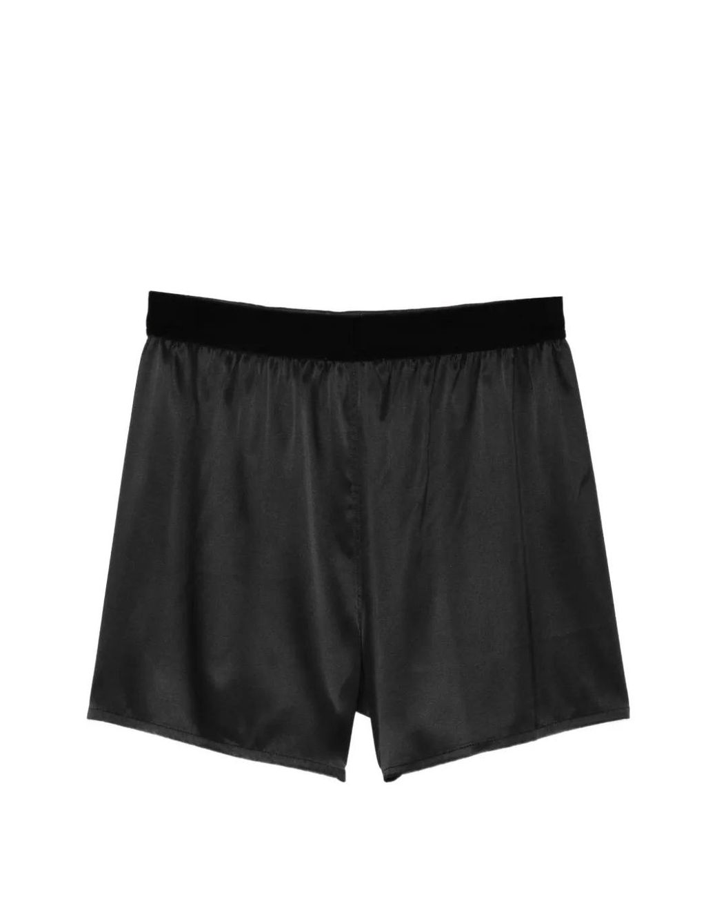 Tom Ford Black Logo-Embroidered Elasticated-Waistband Silk Shorts