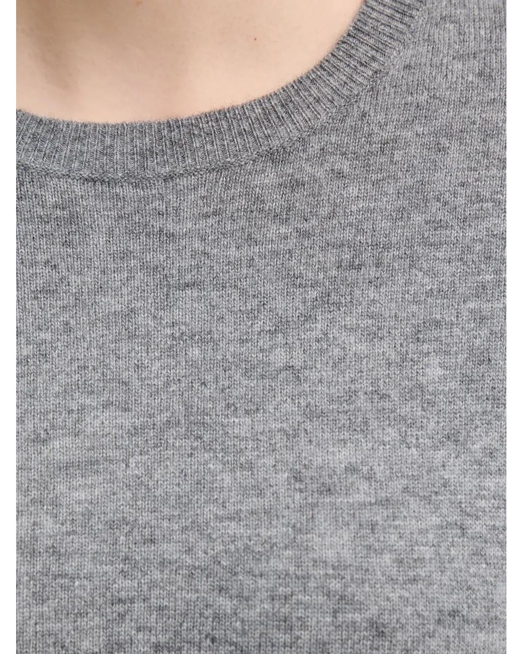 Benetton Gray Crewneck Wool Sweater