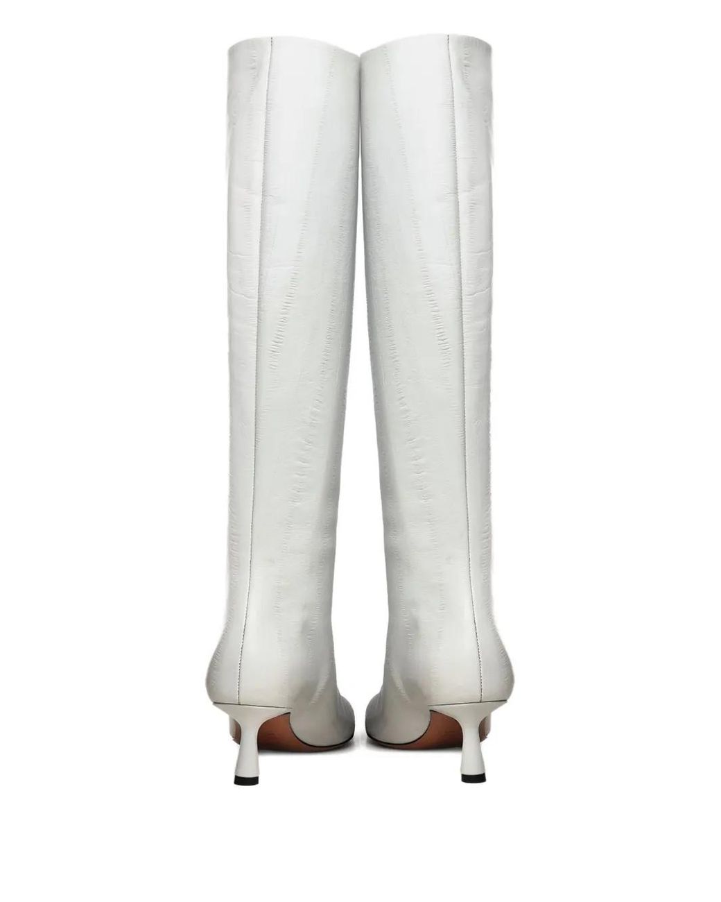 Giuliano Galiano White 50Mm Jane Pointed Toe Boots