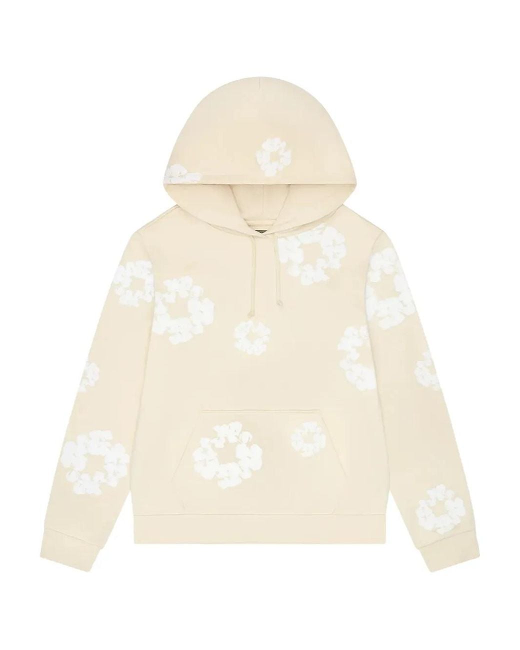 DENIM TEARS White Cotton Wreath Long-Sleeve Hoodie for men