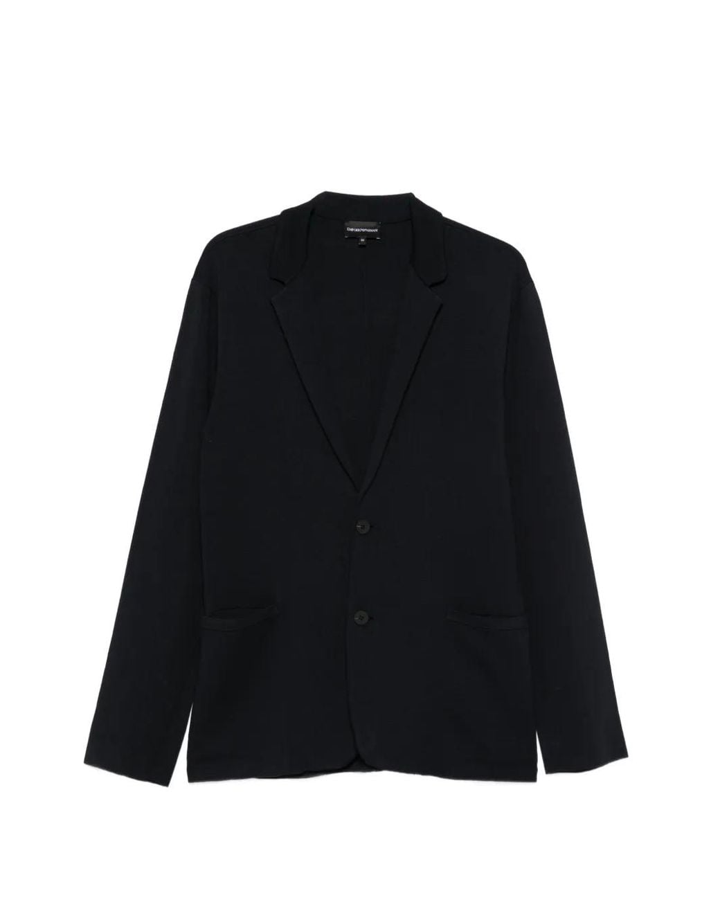 Emporio Armani Black Single-Breasted Notch-Lapel Jacket for men