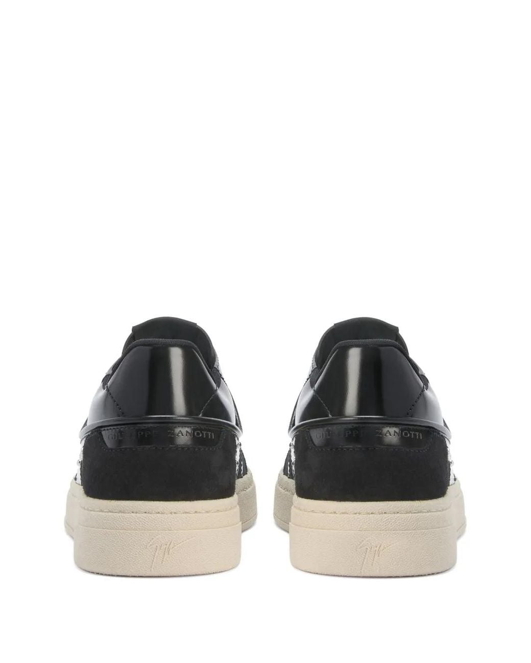 Giuseppe Zanotti Black Studded Leather Sneakers for men