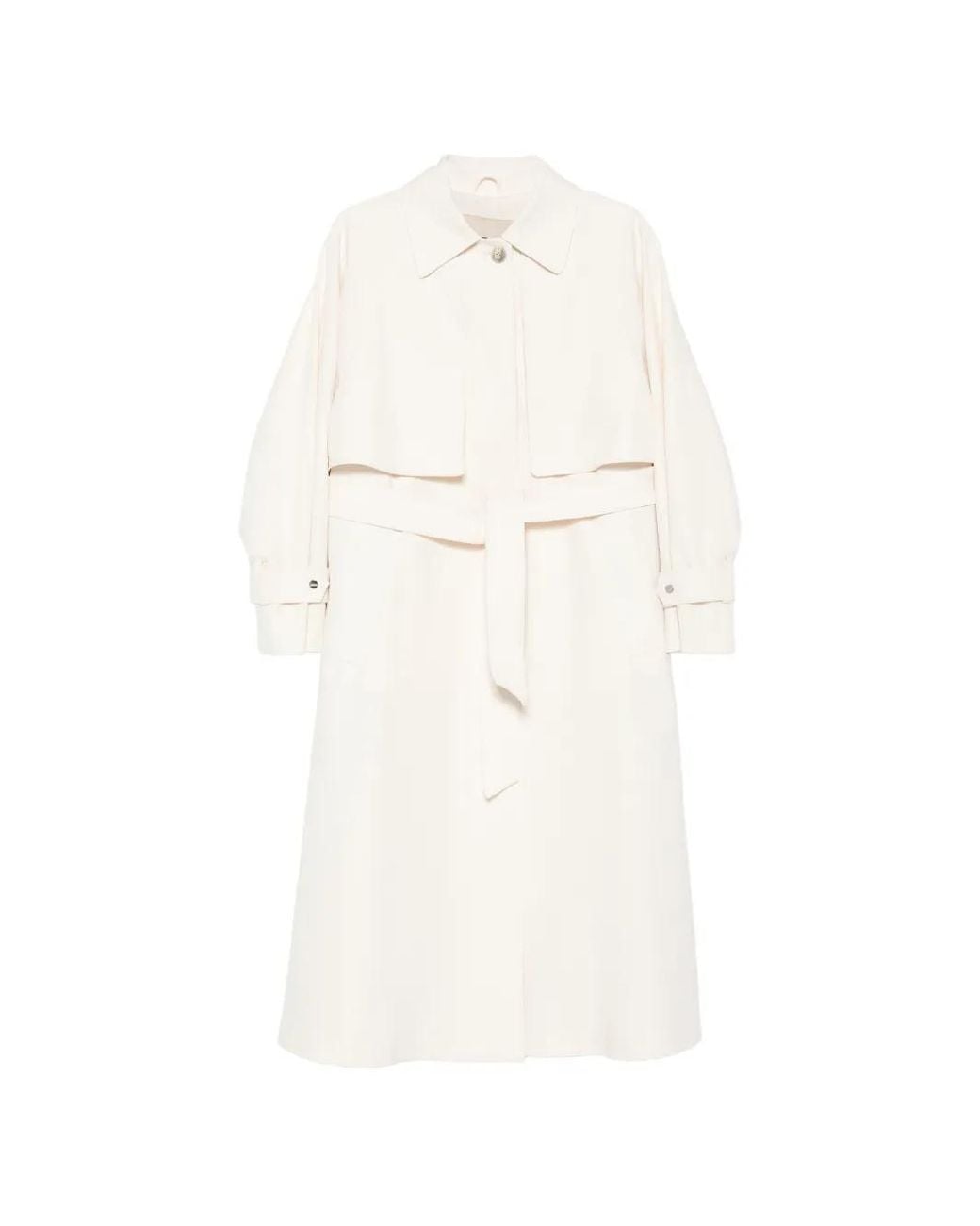 Herno White Belted Trench Coat