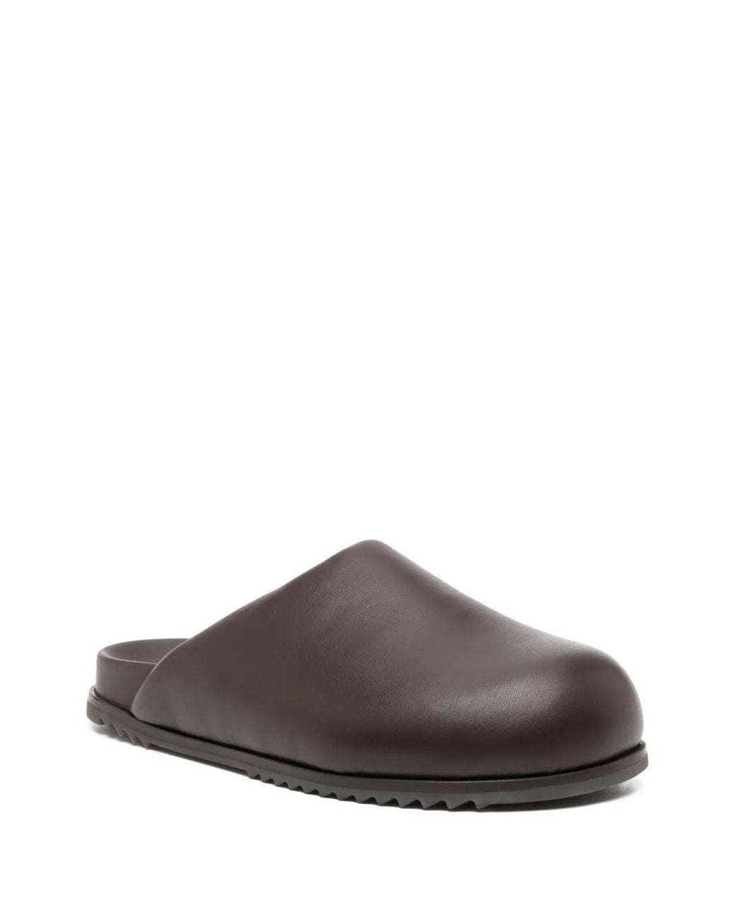 Rick Owens Brown Round Toe Mules
