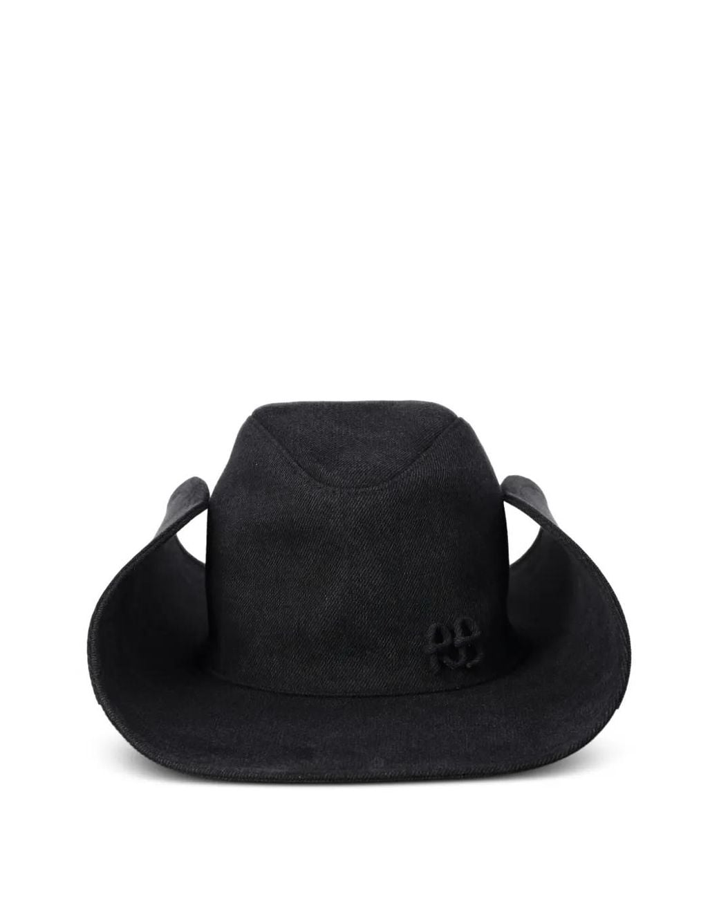 Ruslan Baginskiy Black Embroidered Cotton Cowboy Hat