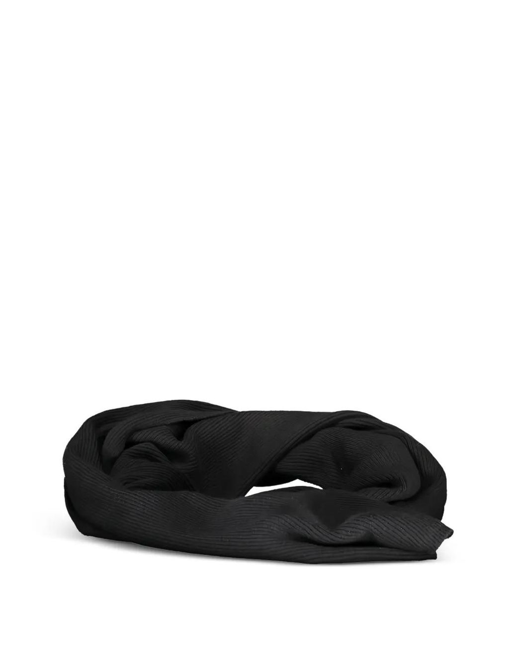 North Sails Black Ribbed-Knit Logo-Patch Scarf for men
