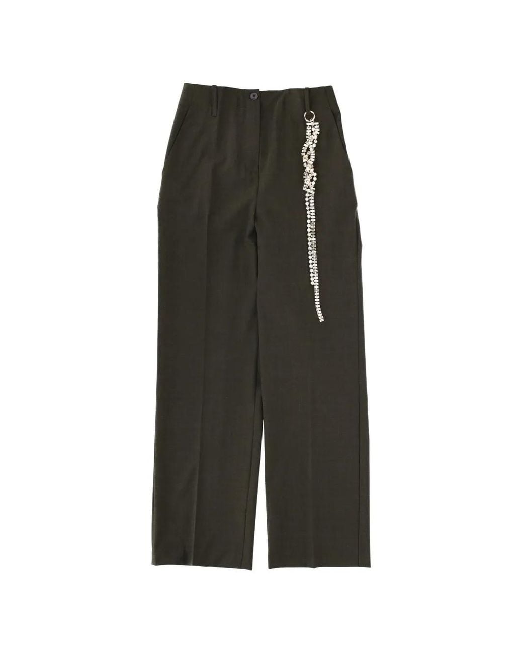 Circus Hotel Green Embellishment Trousers