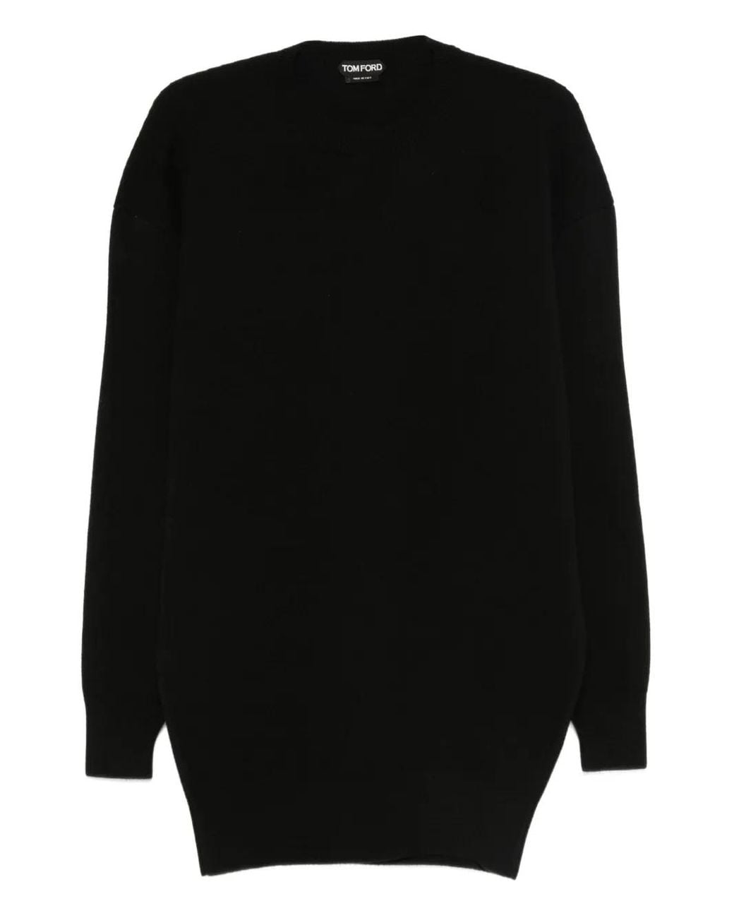 Tom Ford Black Round-Neck Cashmere Mini Dress