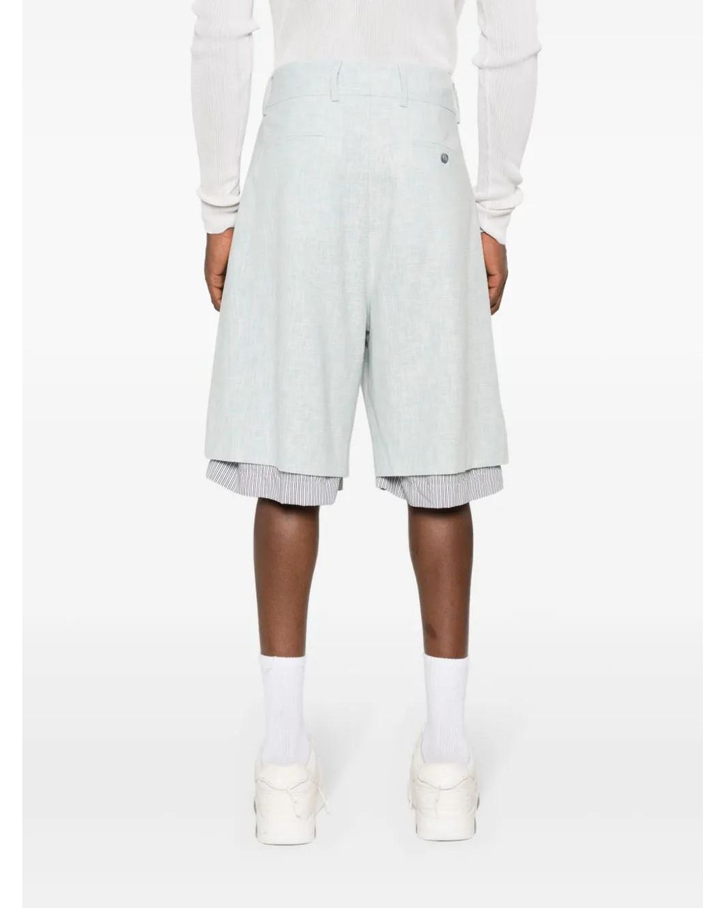 Amiri White Layered Bermuda Shorts for men