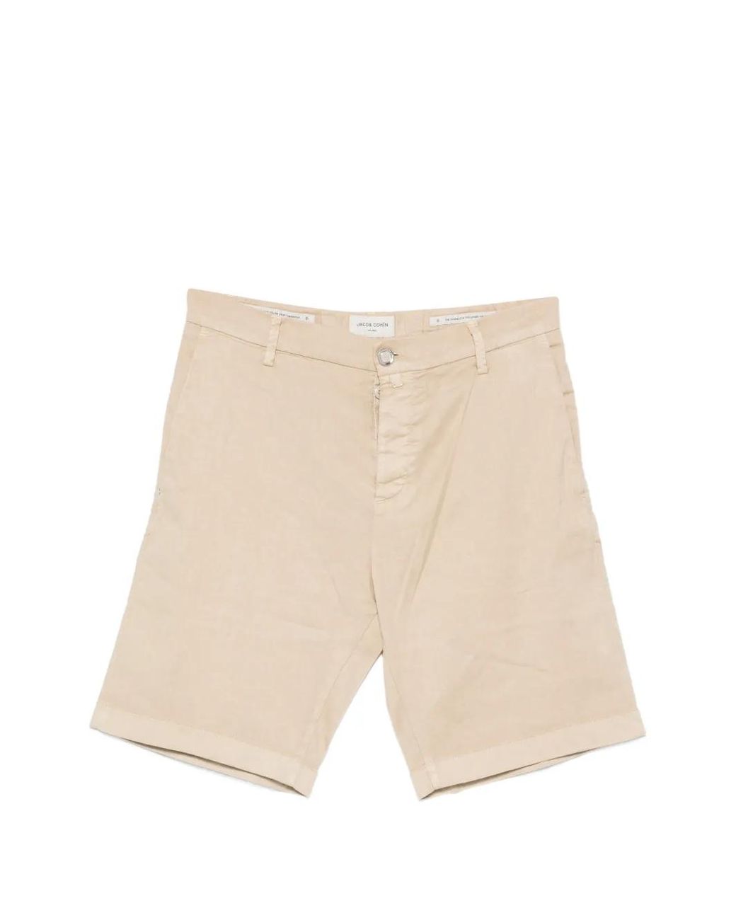 Jacob Cohen Natural Logo-Patch Shorts for men