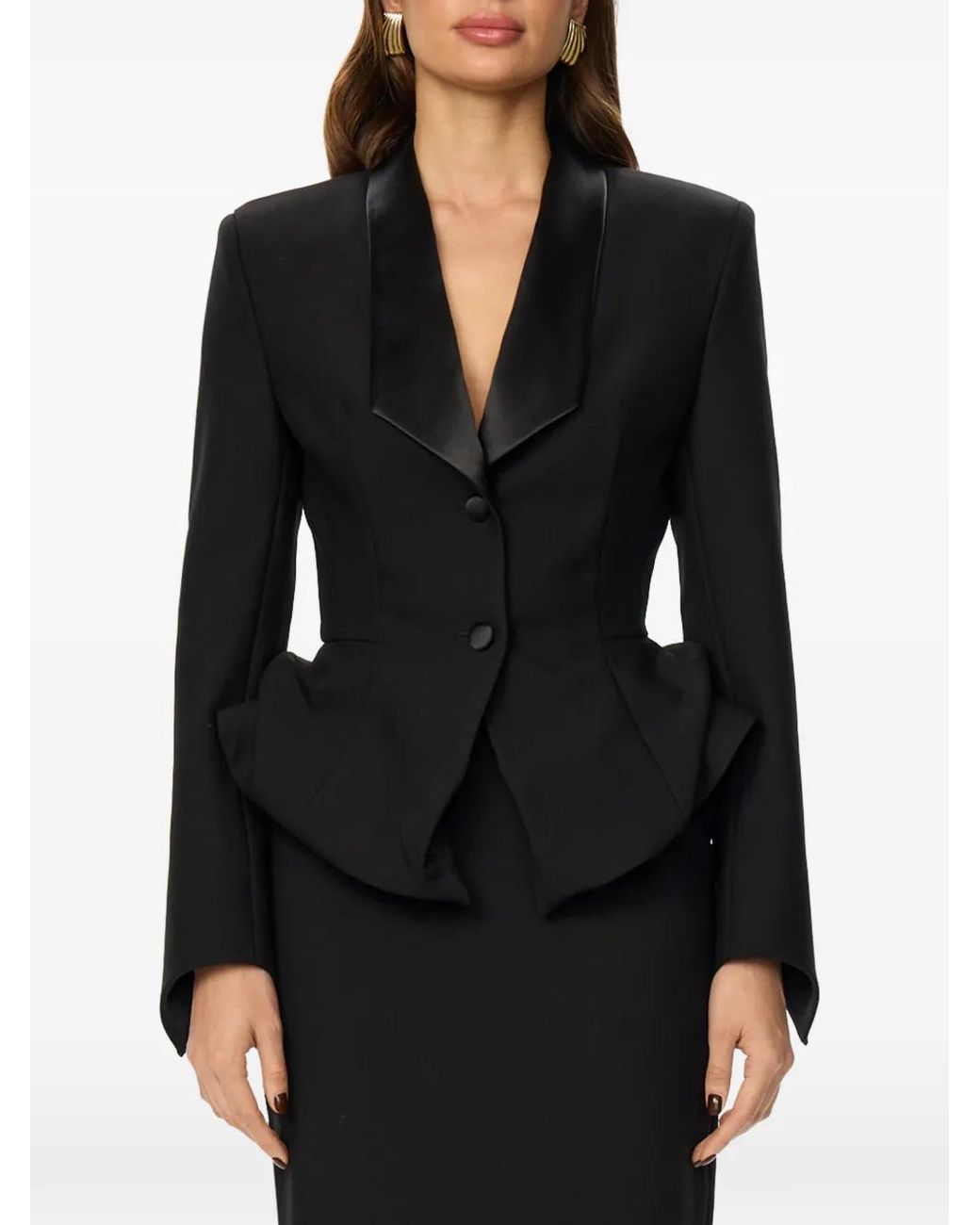 POST MERIDIEM Black Peplum Jacket