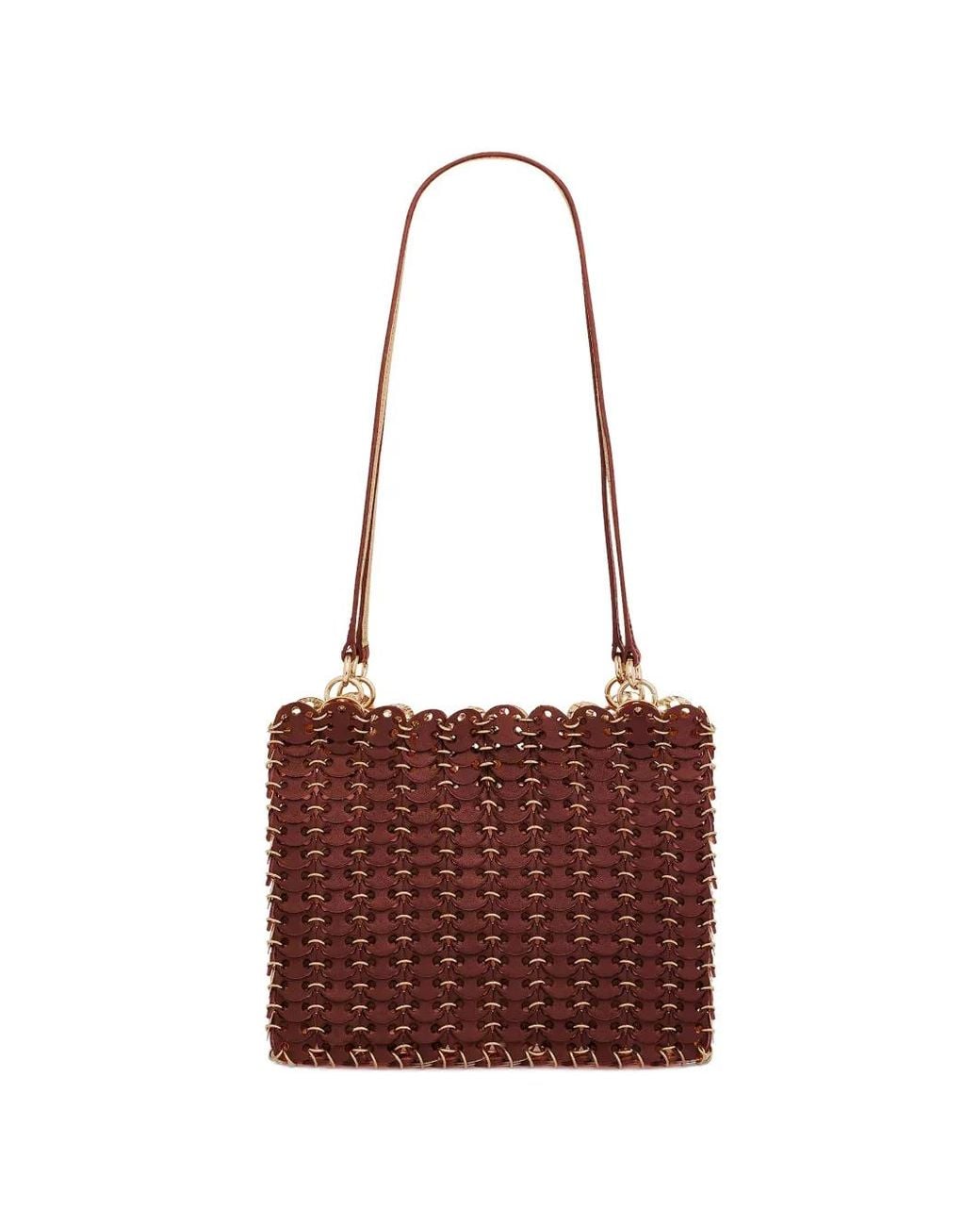 Rabanne Red 1969 Flip Iconic Discs Shoulder Bag