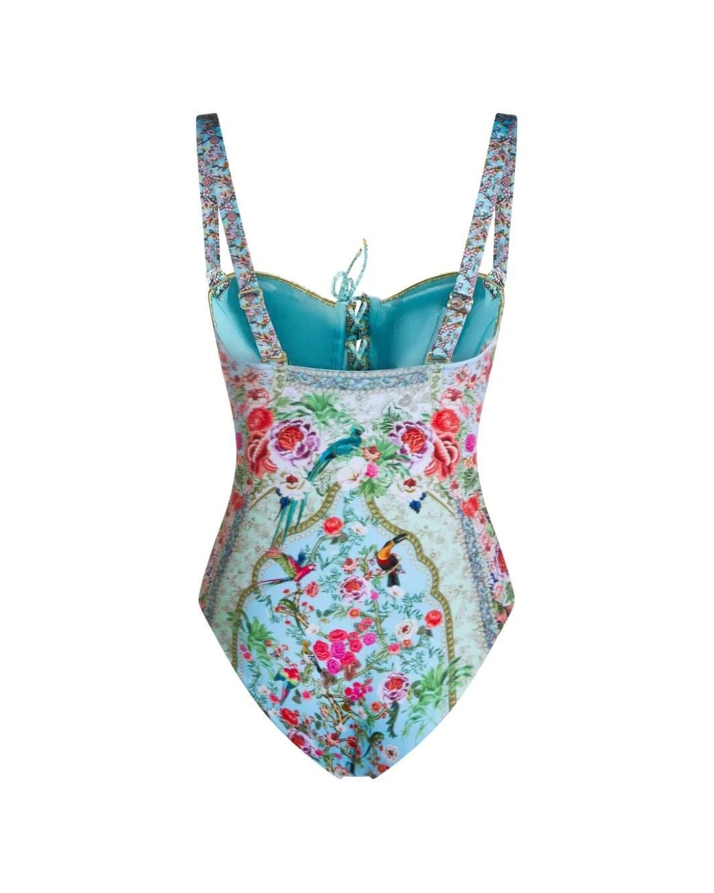 Camilla Blue Sultans And Queens Lace-Up Swimsuit
