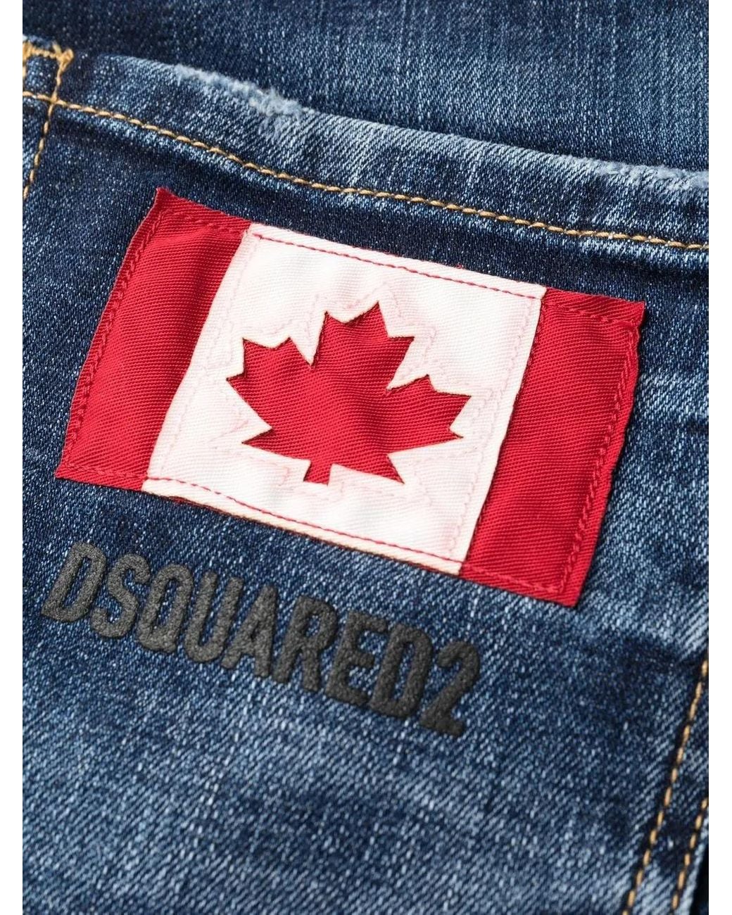 Vaqueros Capri Con Efecto Envejecido DSquared² de color Blue