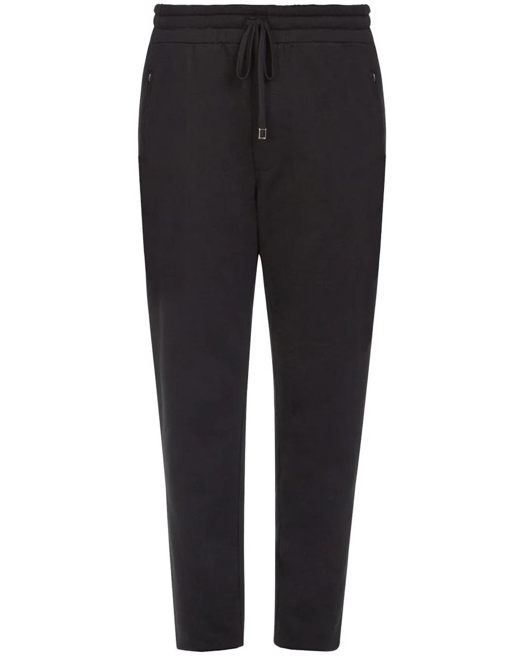 Dolce & Gabbana Black Drawstring Track Pants for men