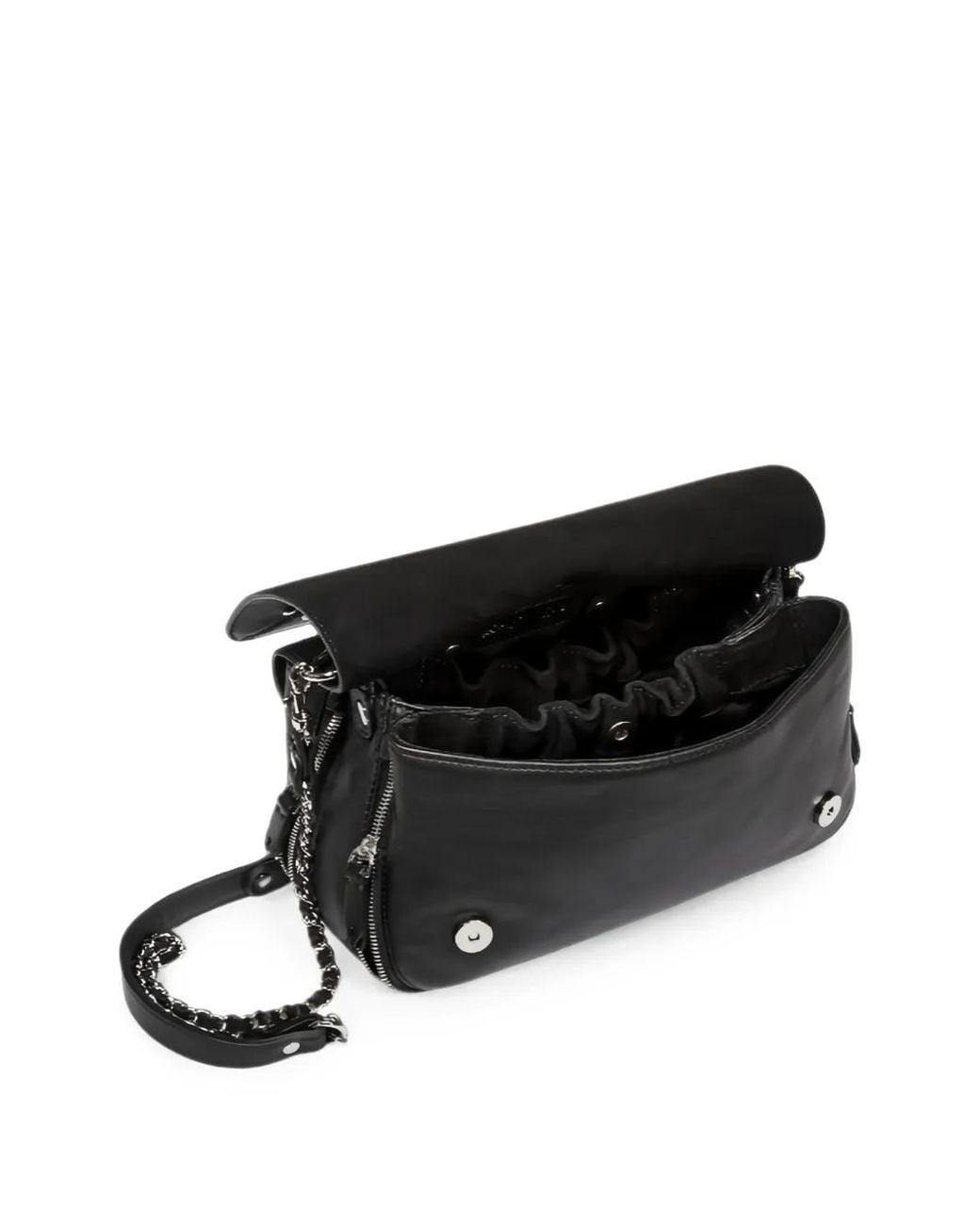 Jérôme Dreyfuss Black Bobi Studded Leather Shoulder Bag