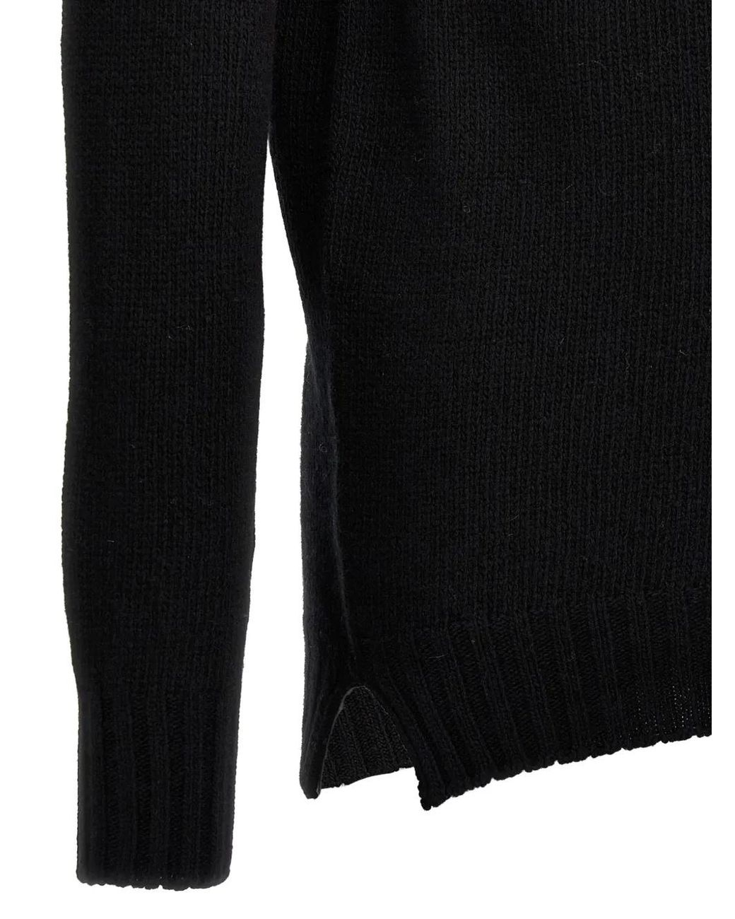 Ma'ry'ya Black Raglan-Sleeve Sweater for men