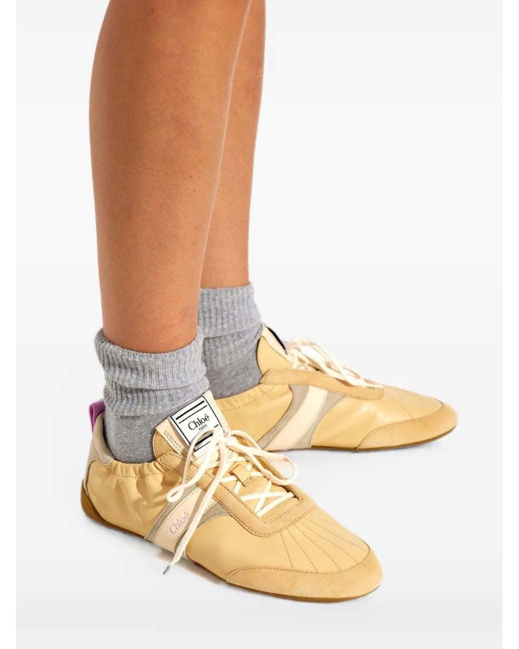 Chloé Natural Kick Sneakers
