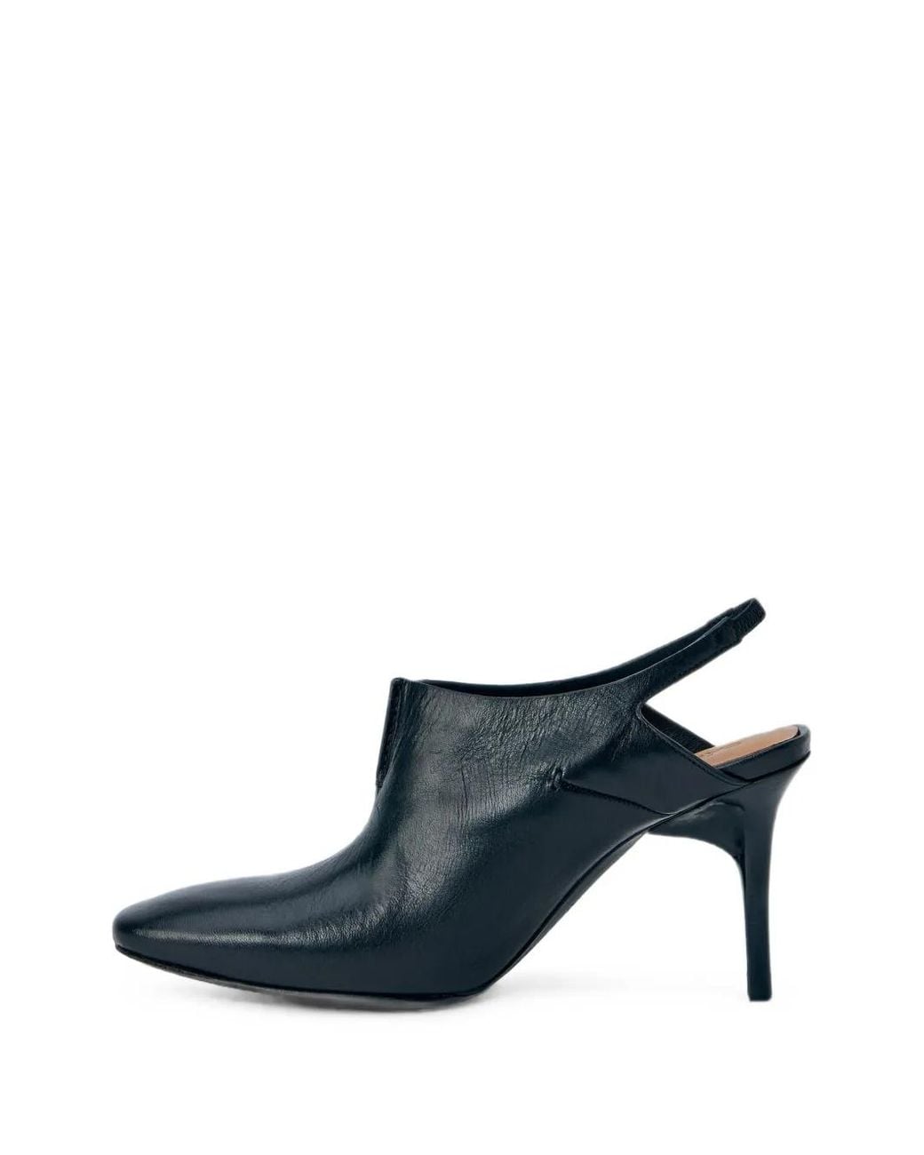 CAPASA MILANO Blue Pointed-Toe Slingback Mules