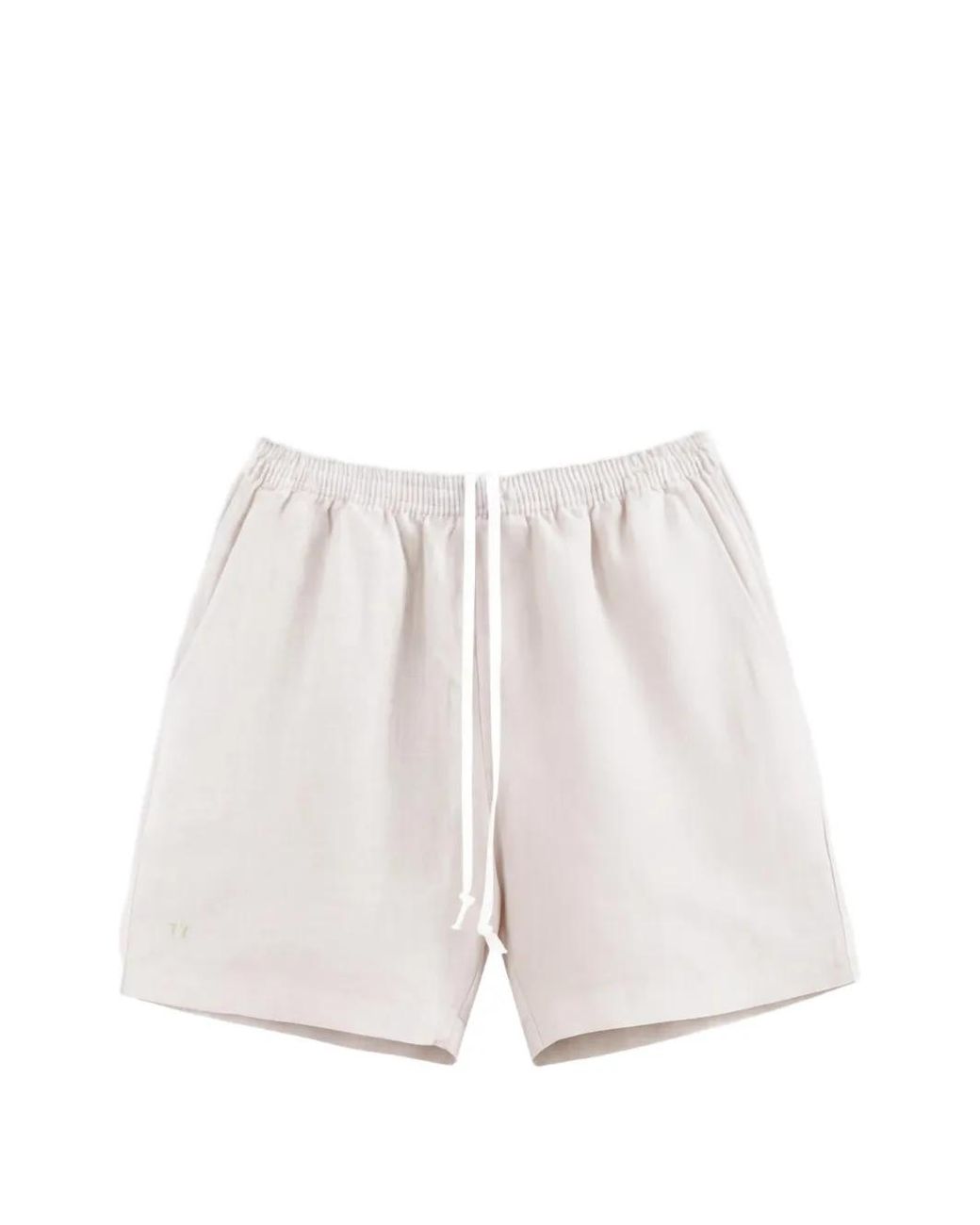True Tribe White Neat Drawstring Shorts for men