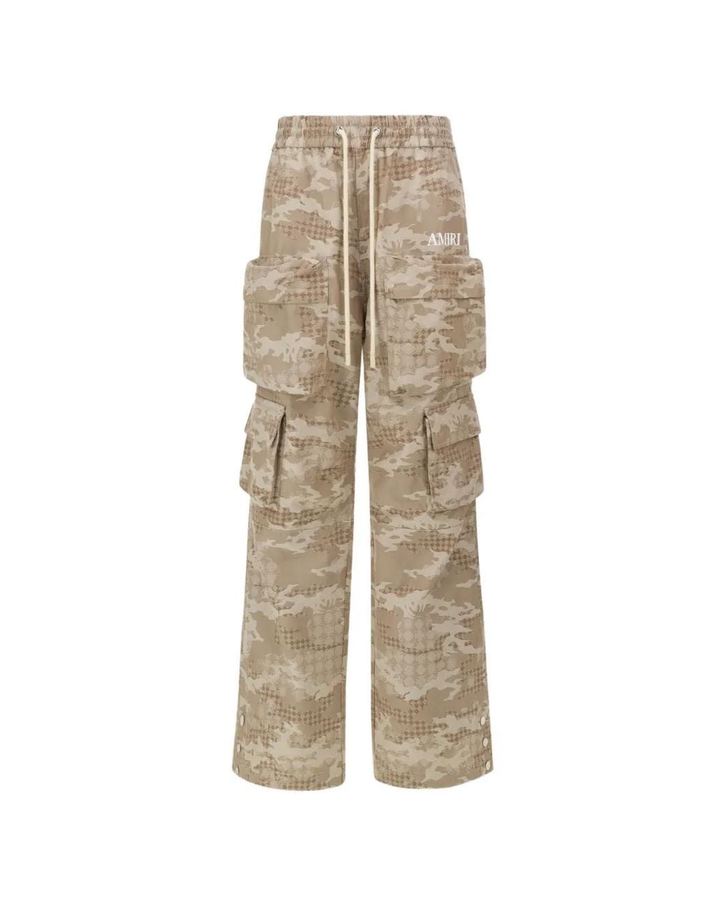 Amiri Natural Camo Drawstring Cargo Pants for men