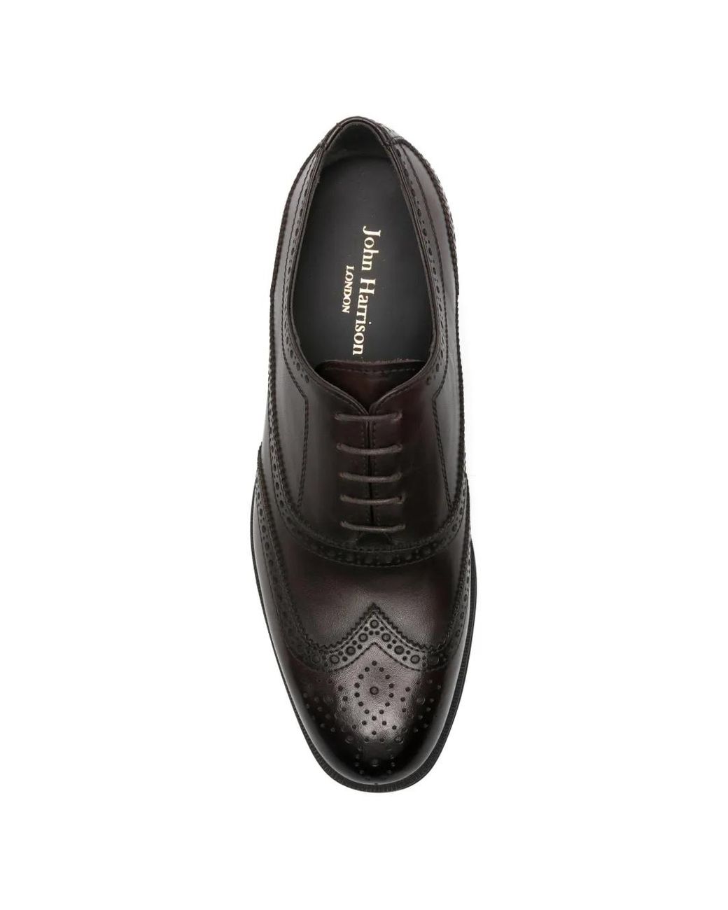 JOHN HARRISON White Brogue-Detail Derby Shoes for men