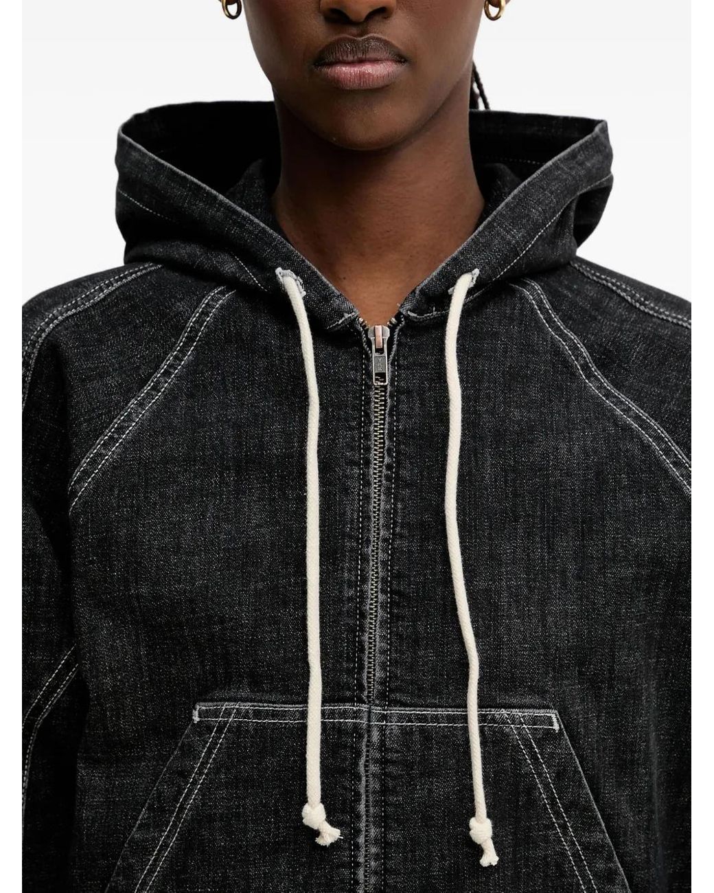 OTTOLINGER Black Zip-Up Hoodie